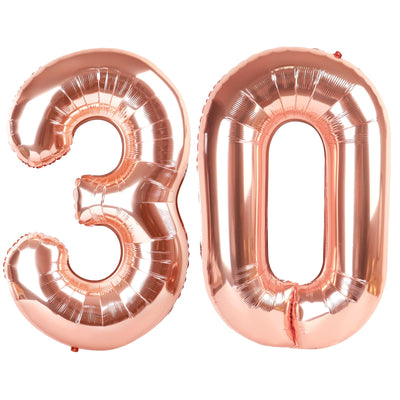Enyeopd rose gold 30-number balloons photo prop for capturing memories.