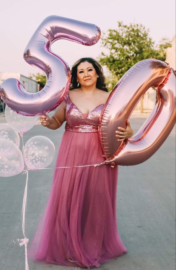 Enyeopd two-color number balloons for versatile party themes
