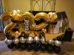 Enyeopd two-piece number balloon pack creates bold focal points with easy setup