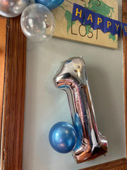 Enyeopd durable numeral balloon adds festive drama to celebrations.