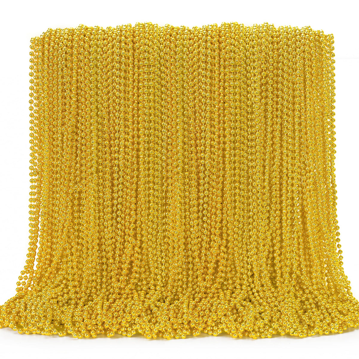 EOBOH 144pcs Mardi Gras beads laid out for a dazzling parade accessory.