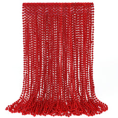 EOBOH 30pc red beaded necklaces pack for vibrant party color and sharing.