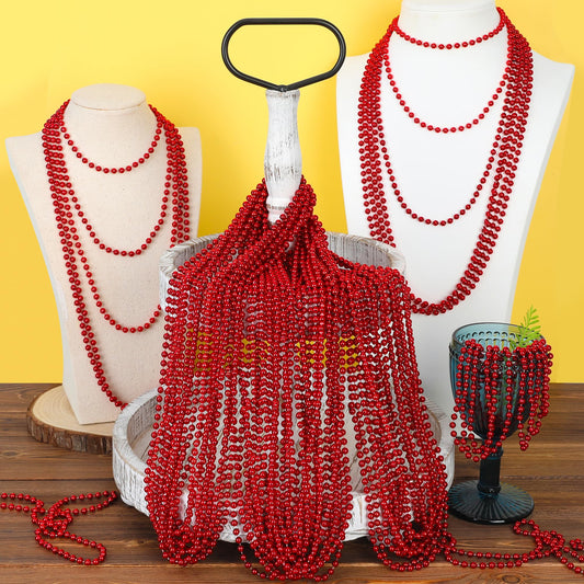 EOBOH 33-inch red necklace length suits guests of all sizes.