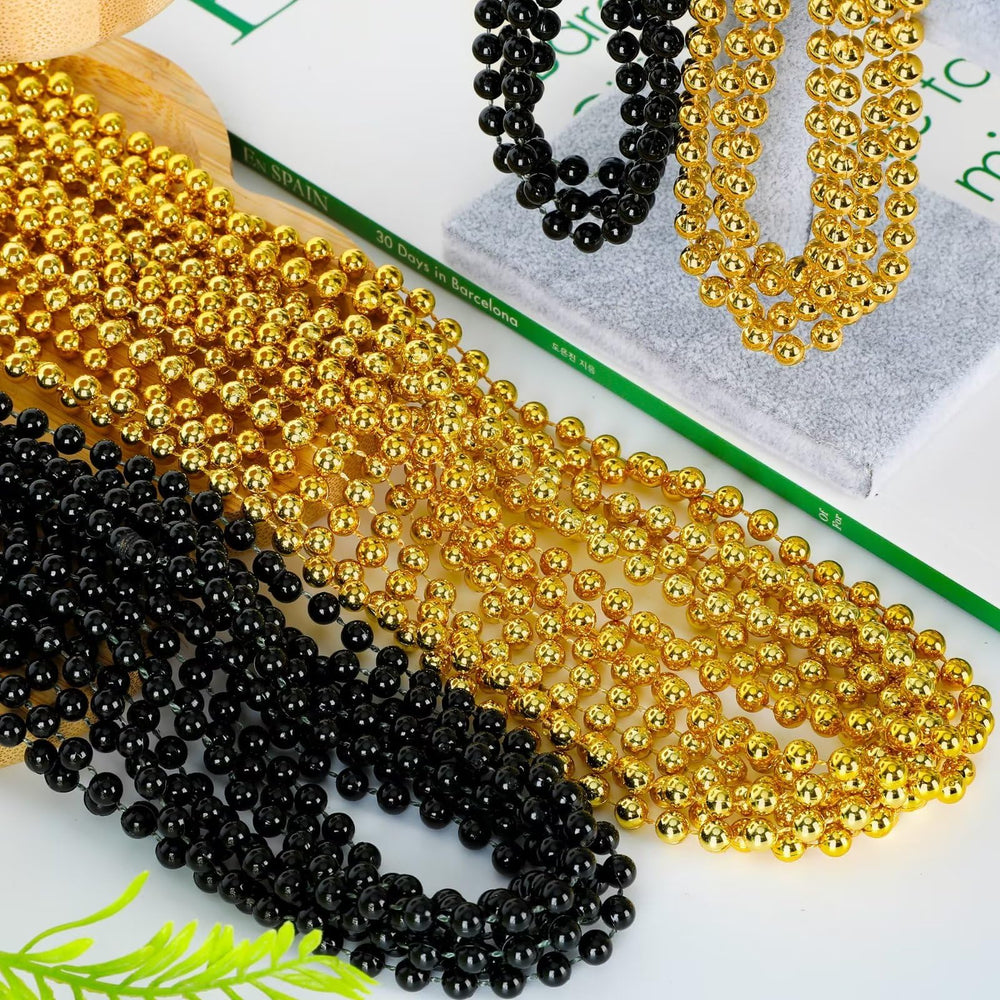 EOBOH bead necklaces 33 inch length with metal colored plastic for durable party use