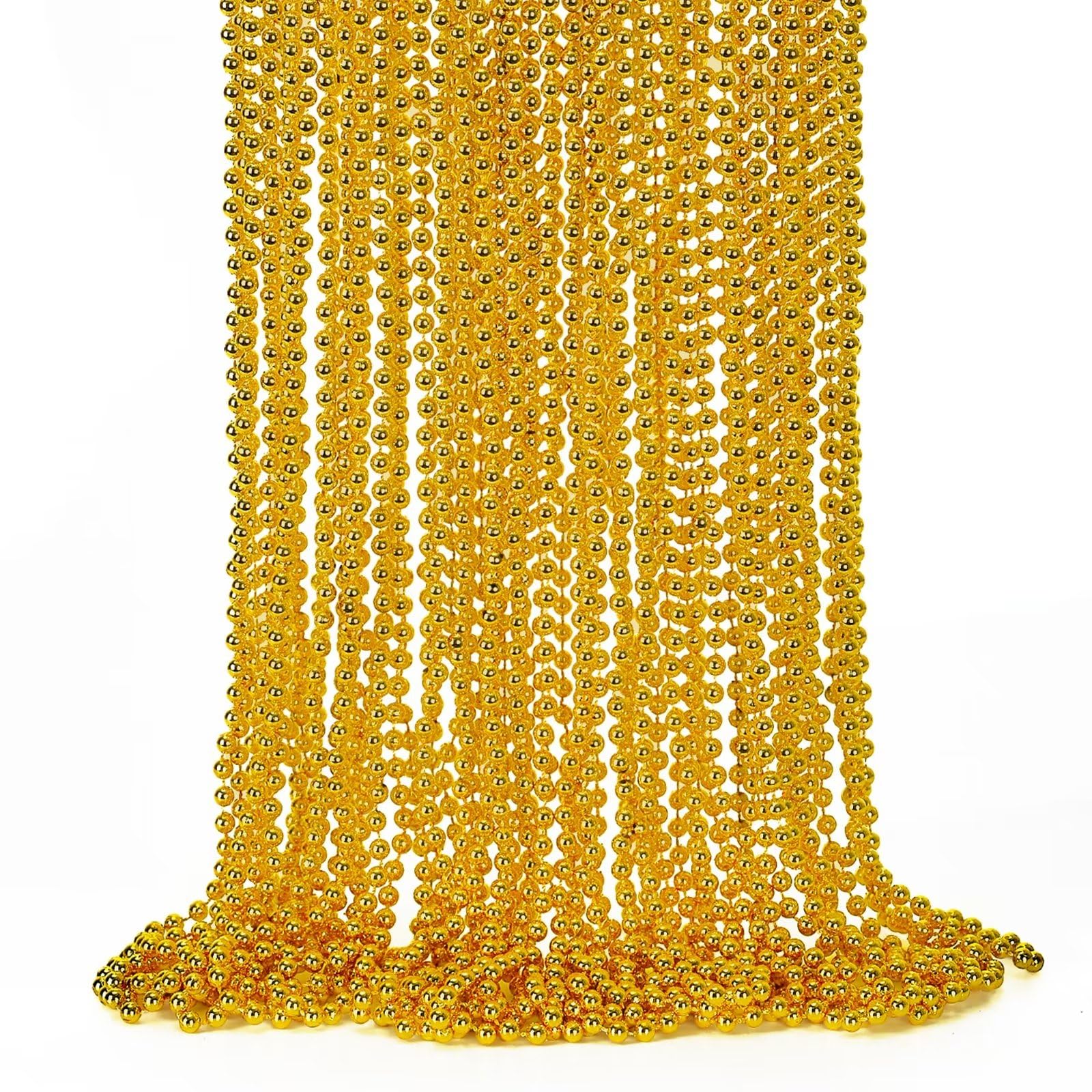 EOBOH gold bead necklace set, 24 pieces, ideal for festive parades and shared celebrations.