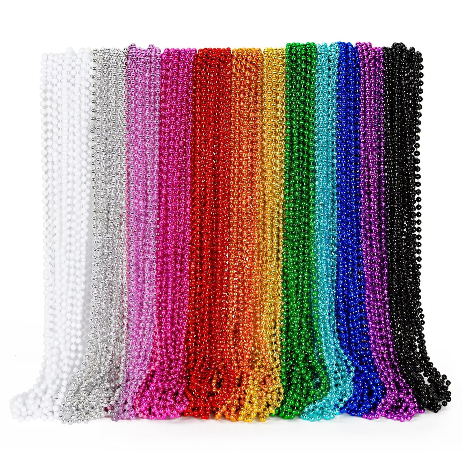EOBOH Mardi Gras beads necklace set in 33-inch length for vibrant parades