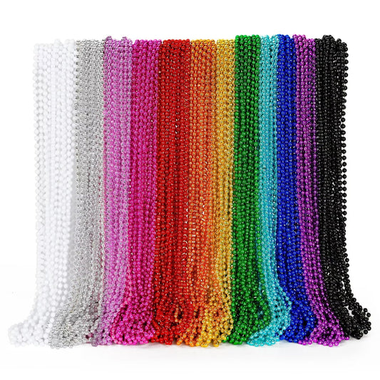 EOBOH Mardi Gras beads necklace set in 33-inch length for vibrant parades
