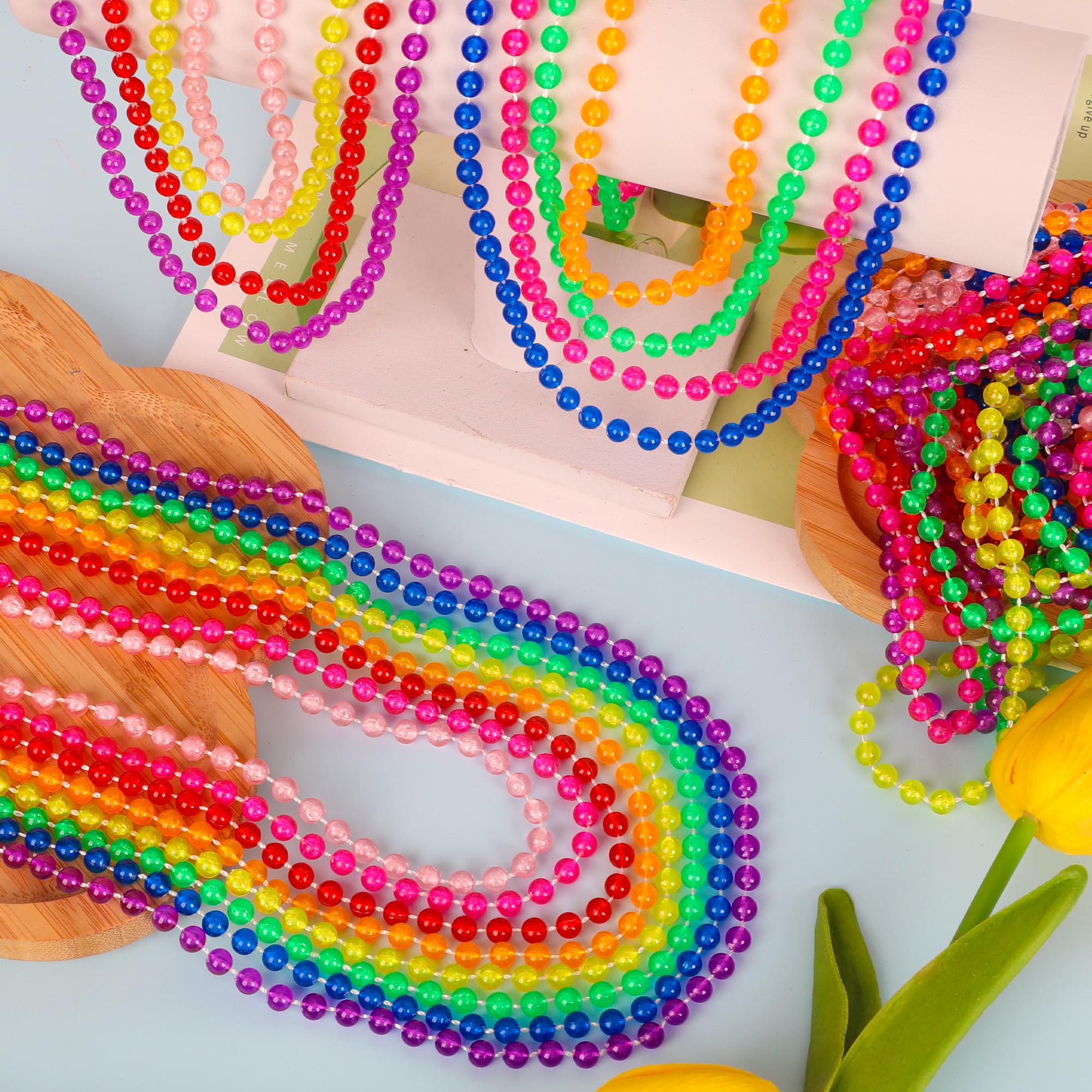 EOBOH glow necklaces are 33 inches long for comfortable sharing with friends.