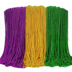 EOBOH Mardi Gras beads trio styles enhance festive outfits and party looks