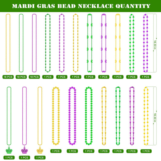 EOBOH Mardi Gras coins and masks accent beads for authentic carnival style
