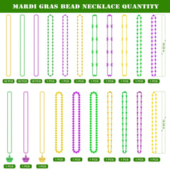 EOBOH Mardi Gras coins and masks accent beads for authentic carnival style