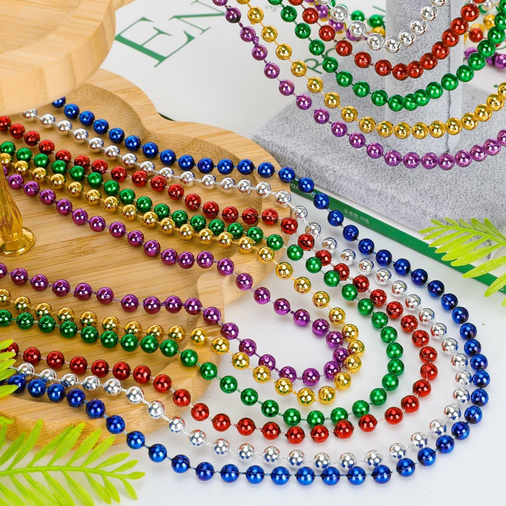 EOBOH Mardi Gras necklaces for weddings and events at festivals and parades.