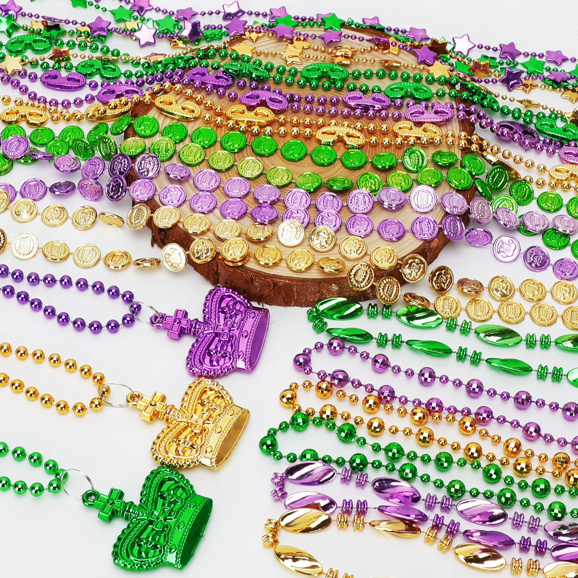 EOBOH metallic green purple gold necklaces add shine to outfits