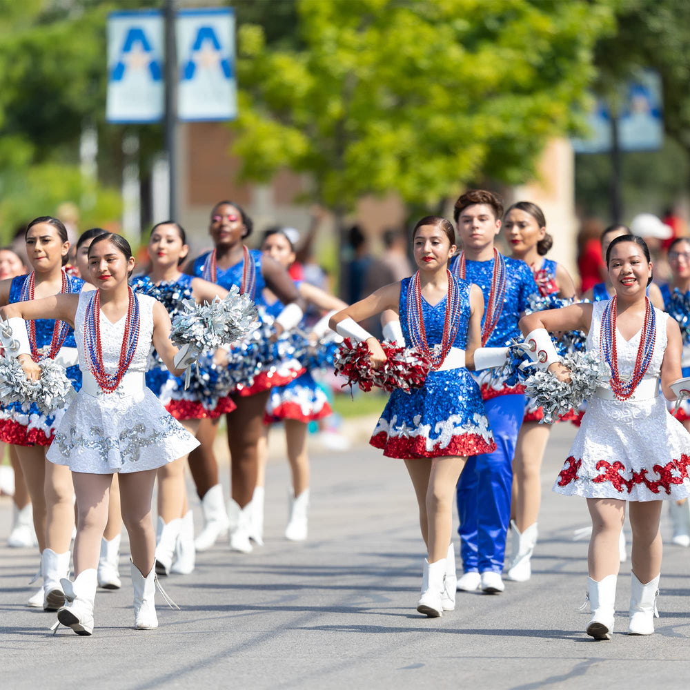 EOBOH metallic patriotic necklaces add shine to celebrations.
