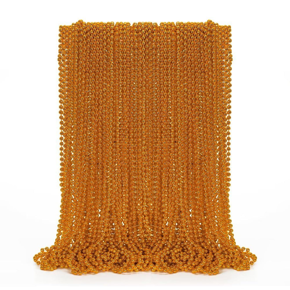 EOBOH orange bead necklace, 33-inch length, perfect for festive parades and party celebrations.
