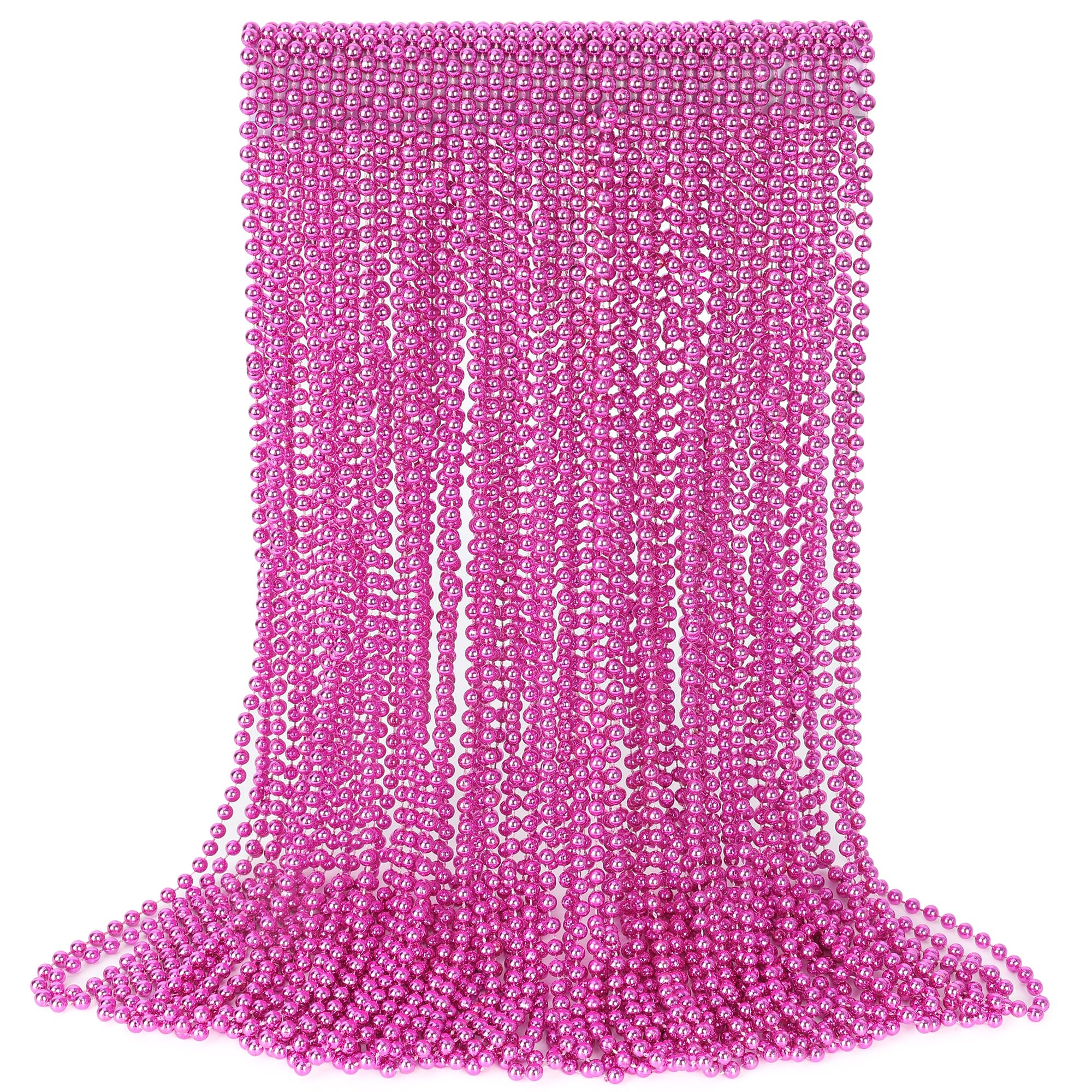 EOBOH pink breast cancer awareness bead necklace for festive event accessories.