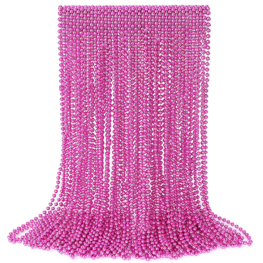 EOBOH pink breast cancer awareness bead necklace for festive event accessories.