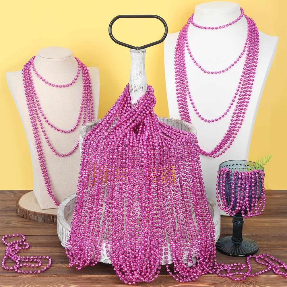 EOBOH plastic bead necklace with metallic finish offers durable party favors.