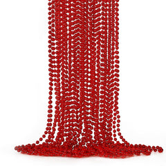 EOBOH red bead necklace, 33-inch length, ideal for parades and group celebrations