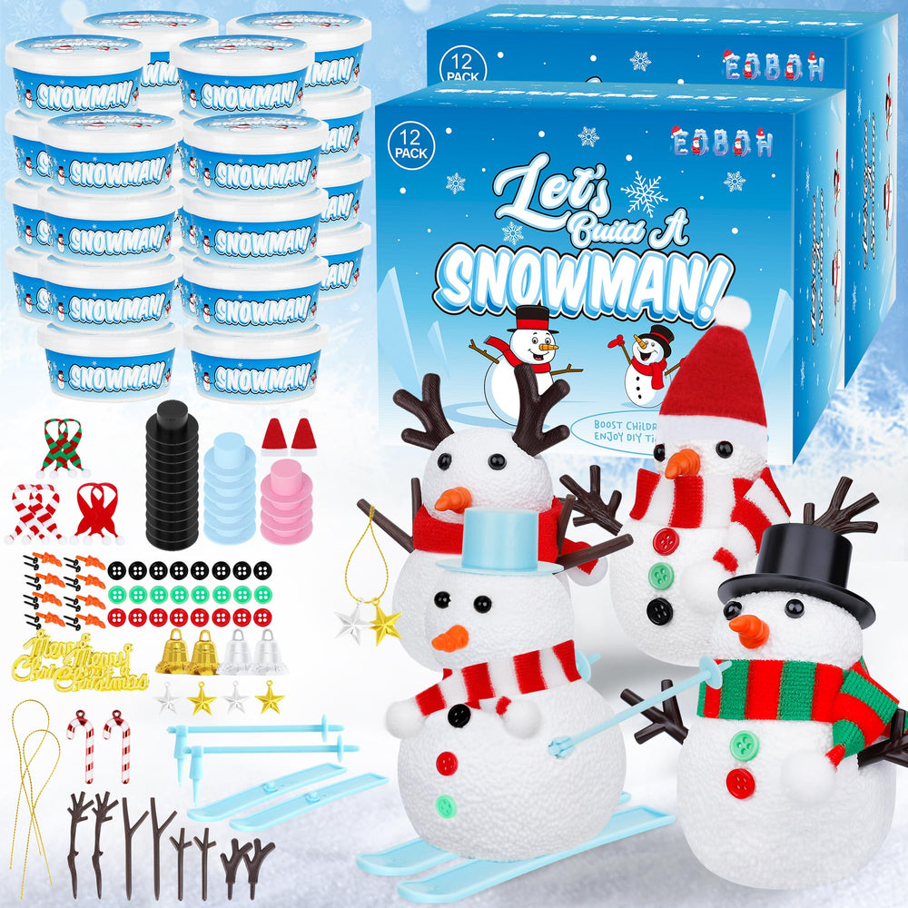 EOBOH snowman kit for kids crafting session, sparking creativity and family bonding.