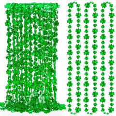 EOBOH St Patrick's Day bead necklaces in shamrock green for parade throws and celebrations.