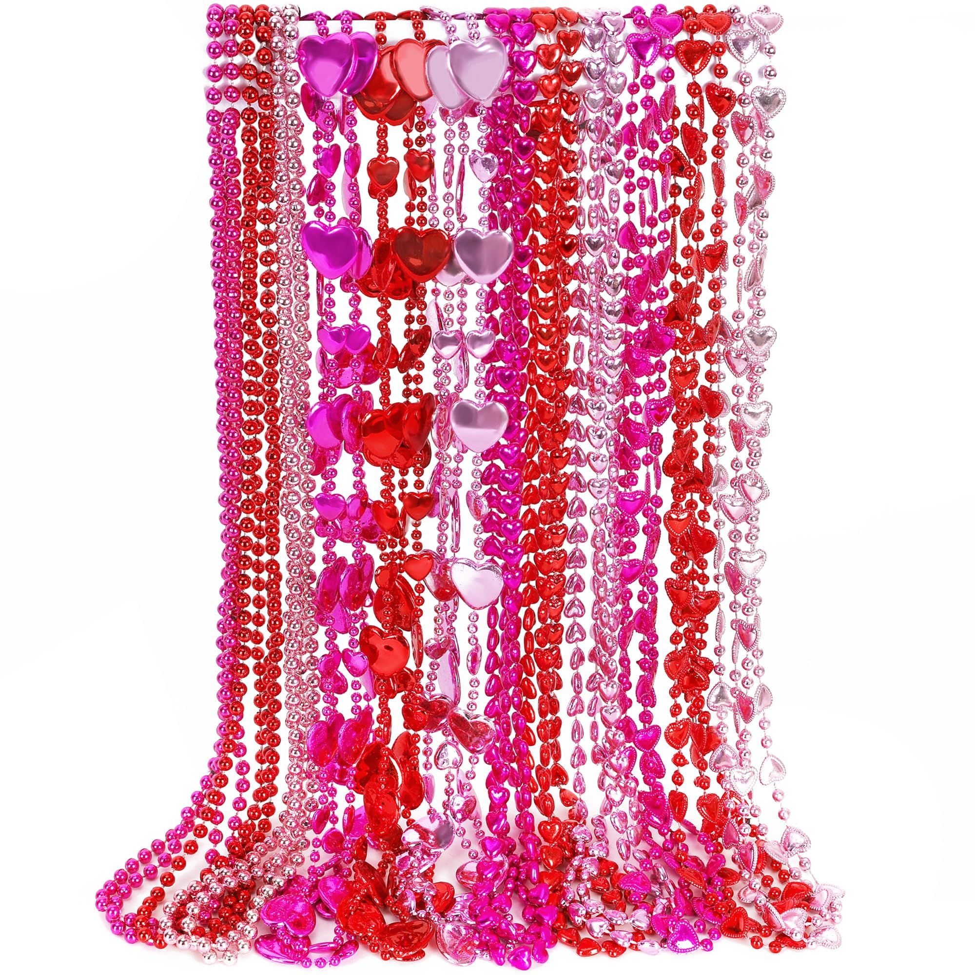 EOBOH Valentines heart necklace pattern 1 for festive event styling.