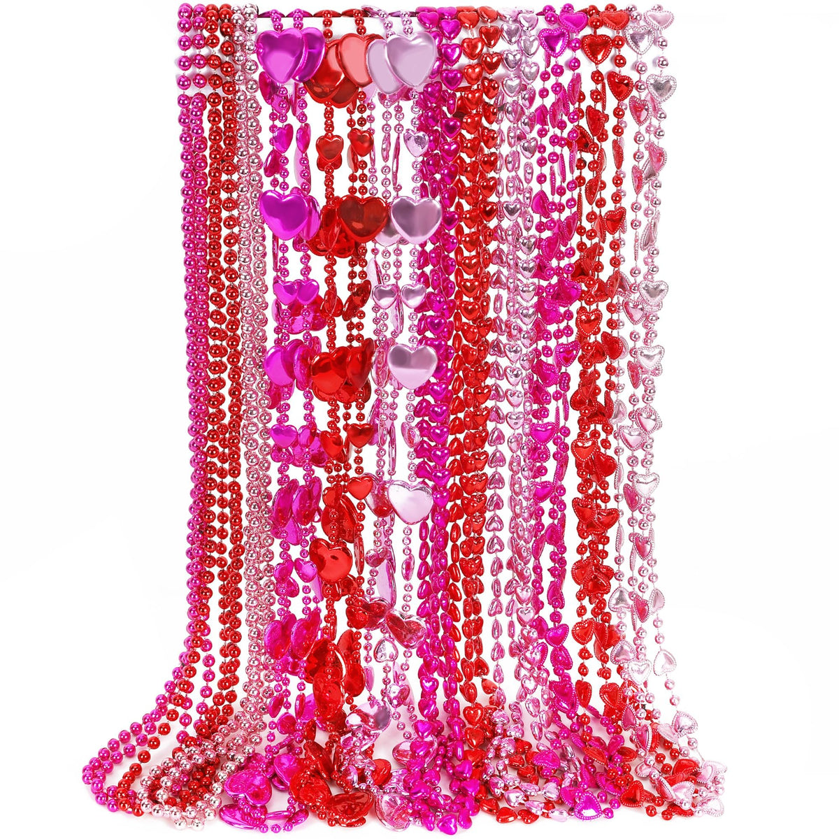 EOBOH Valentines heart necklace pattern 1 for festive event styling.