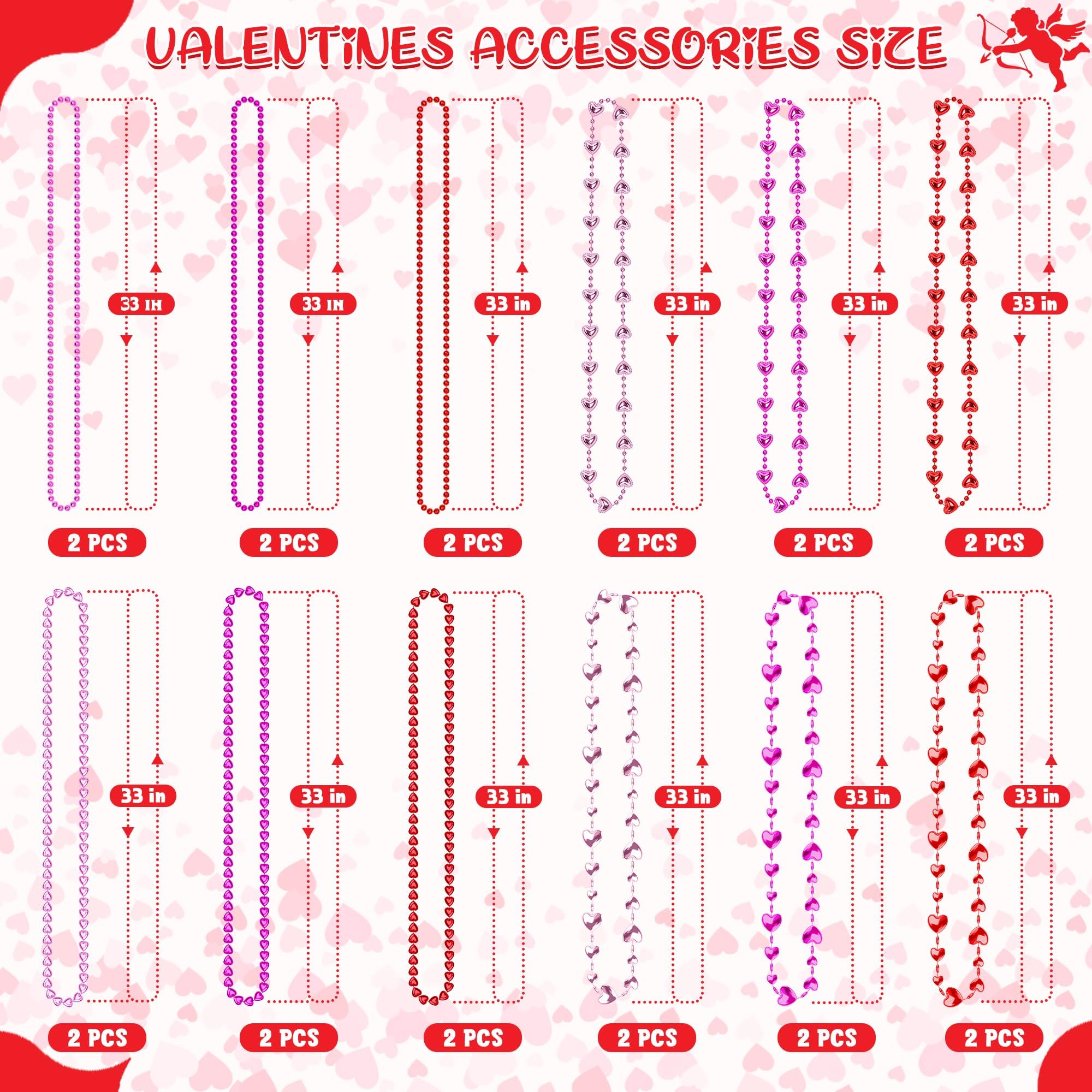EOBOH Valentines heart necklace pattern 2 ideal for group celebrations.