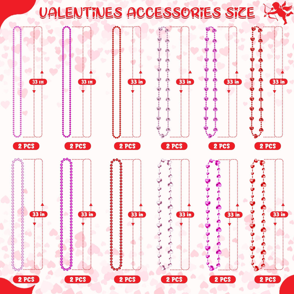 EOBOH Valentines heart necklace pattern 2 ideal for group celebrations.
