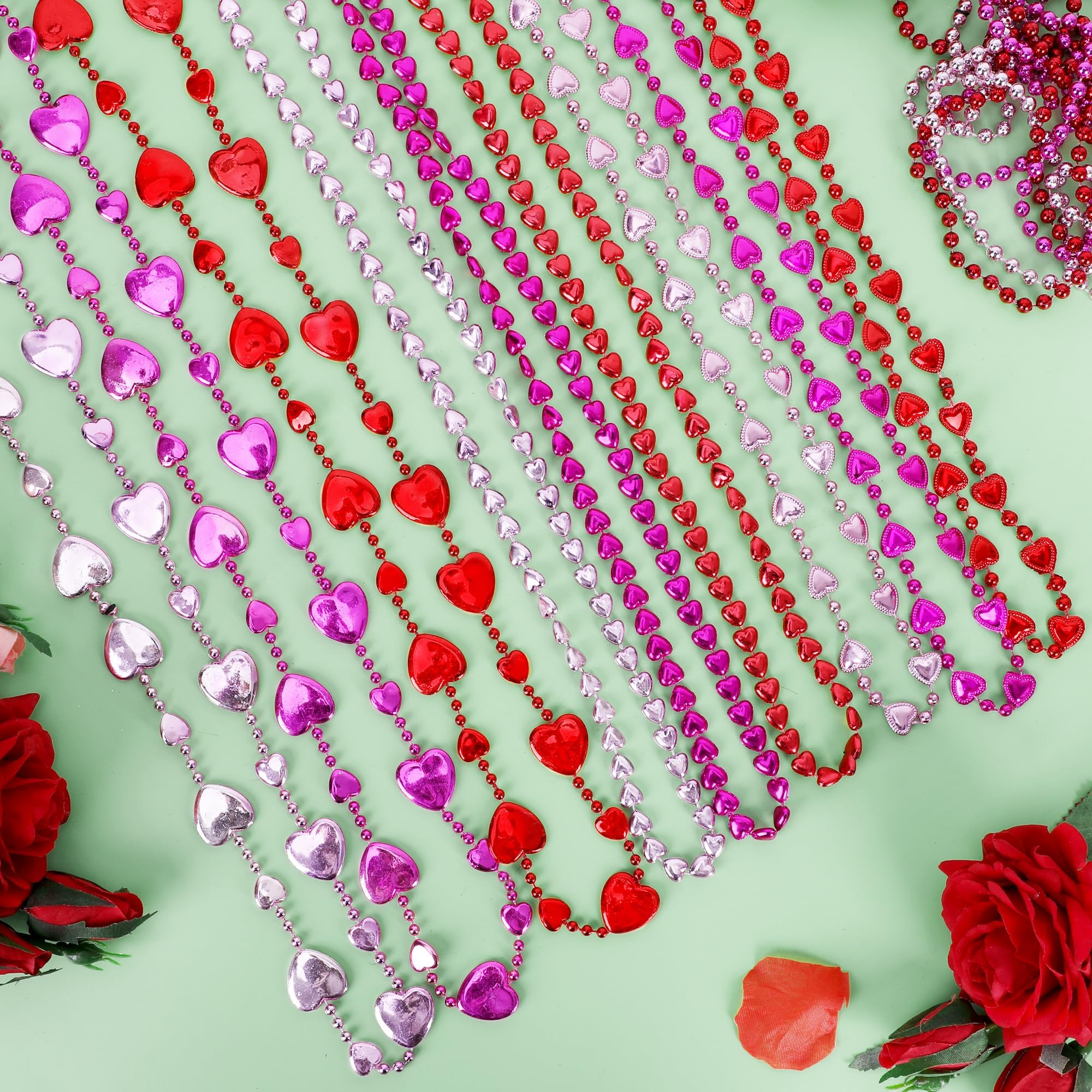 EOBOH Valentines heart necklace pattern 4 enhances wedding reception styling.