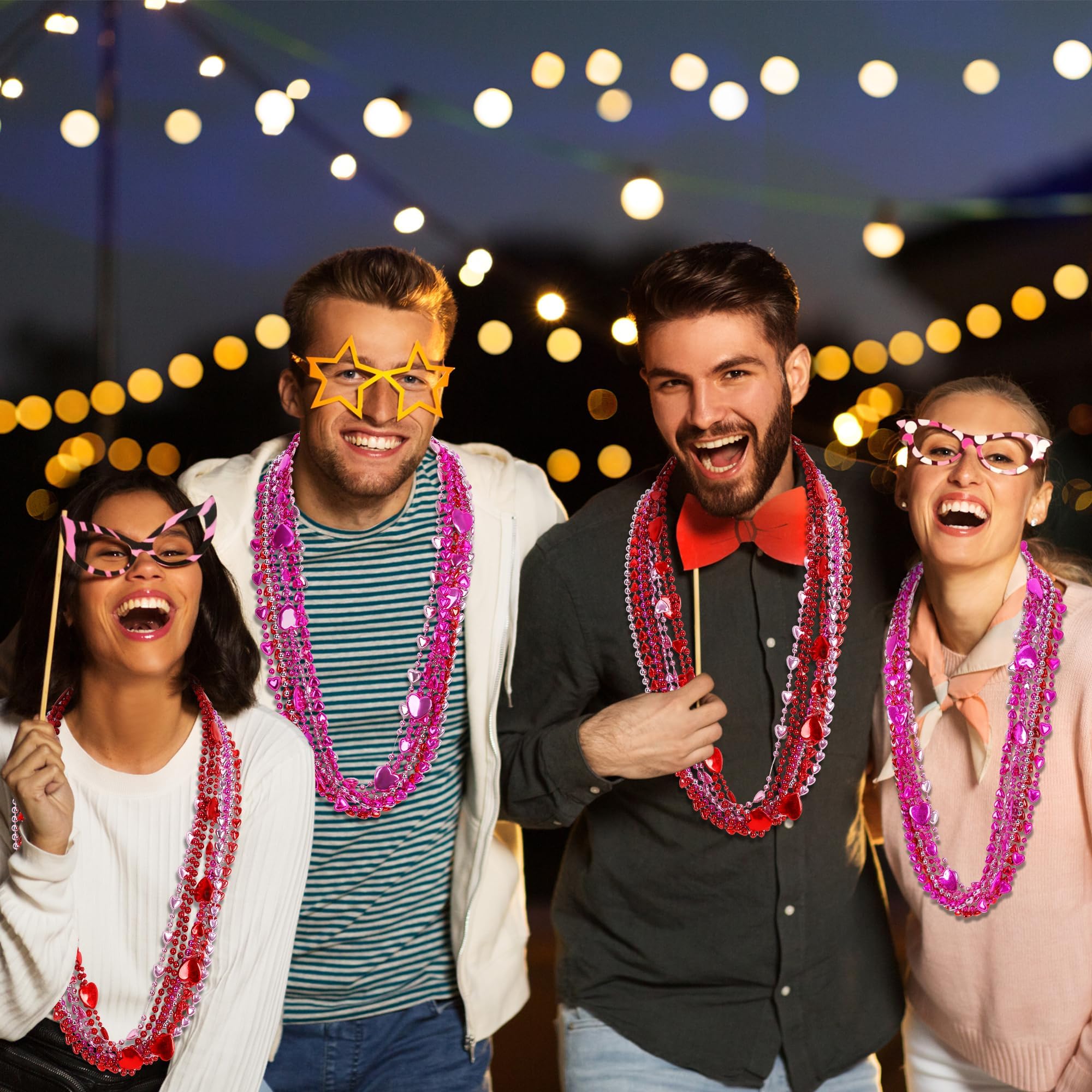 EOBOH Valentines heart necklace pattern 5 for birthday celebrations.
