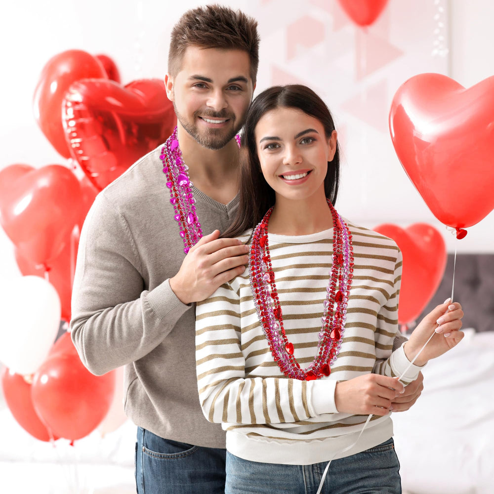 EOBOH Valentines heart necklace pattern 7 bulk gift idea for guests.