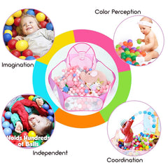 Zipper storage bag keeps toys organized after Eocolz ball pit sessions.