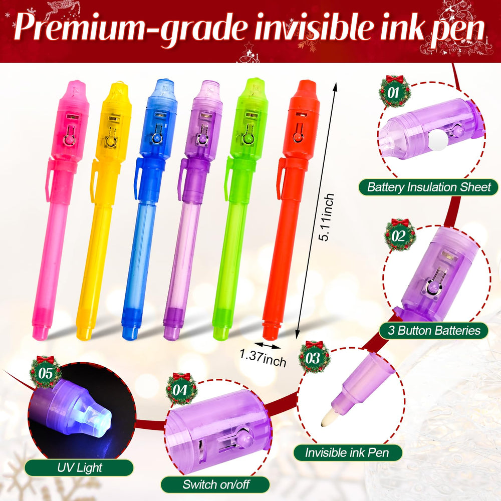 EODVICS invisible ink on paper appears under UV light for secret writing.