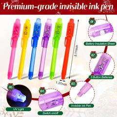 EODVICS invisible ink on paper appears under UV light for secret writing.