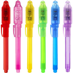 EODVICS invisible ink pen cap light reveals secret messages with UV lamp.