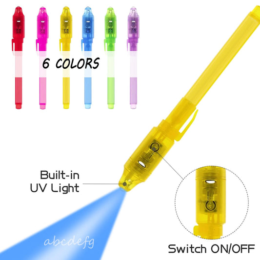 EODVICS spy pen with UV light displays hidden messages for fun.