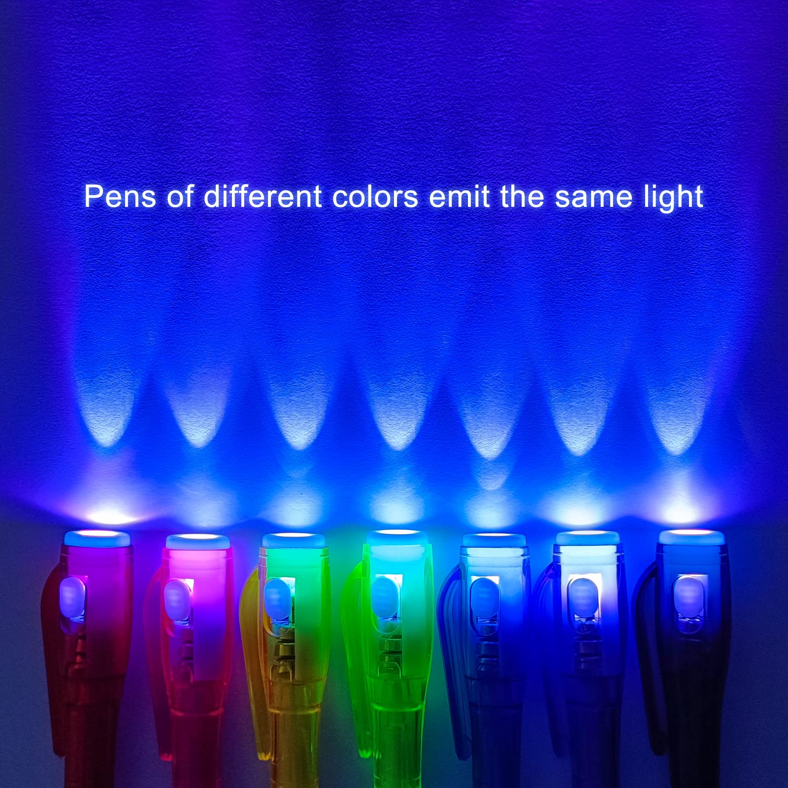 EODVICS UV light pens display seven color beams for playful secret messaging.