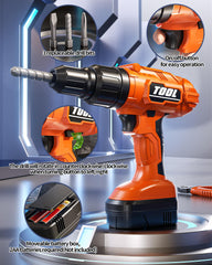Eohemeral electric saw head for authentic pretend building with the drill.
