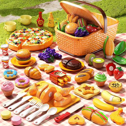 eohemeral pretend cut food pizza slices for safe, imaginative cooking play