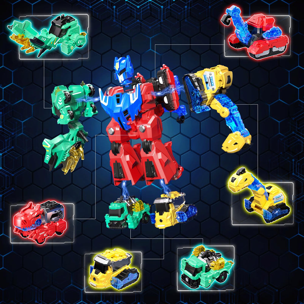 Eohemeral dinosaur transforming robot parts enabling easy building and learning