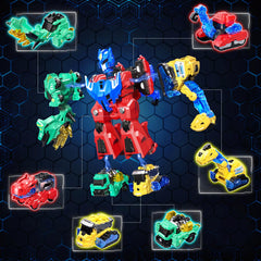 Eohemeral dinosaur transforming robot parts enabling easy building and learning