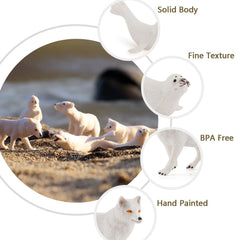 EOIVSH Arctic wolf figurine for action-filled pretend adventures.