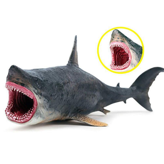 EOIVSH Megalodon shark figure in realistic pose for dynamic display and storytelling.
