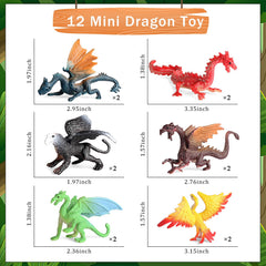 EOIVSH mini dragon figure made from safe, durable plastic for kids' play.