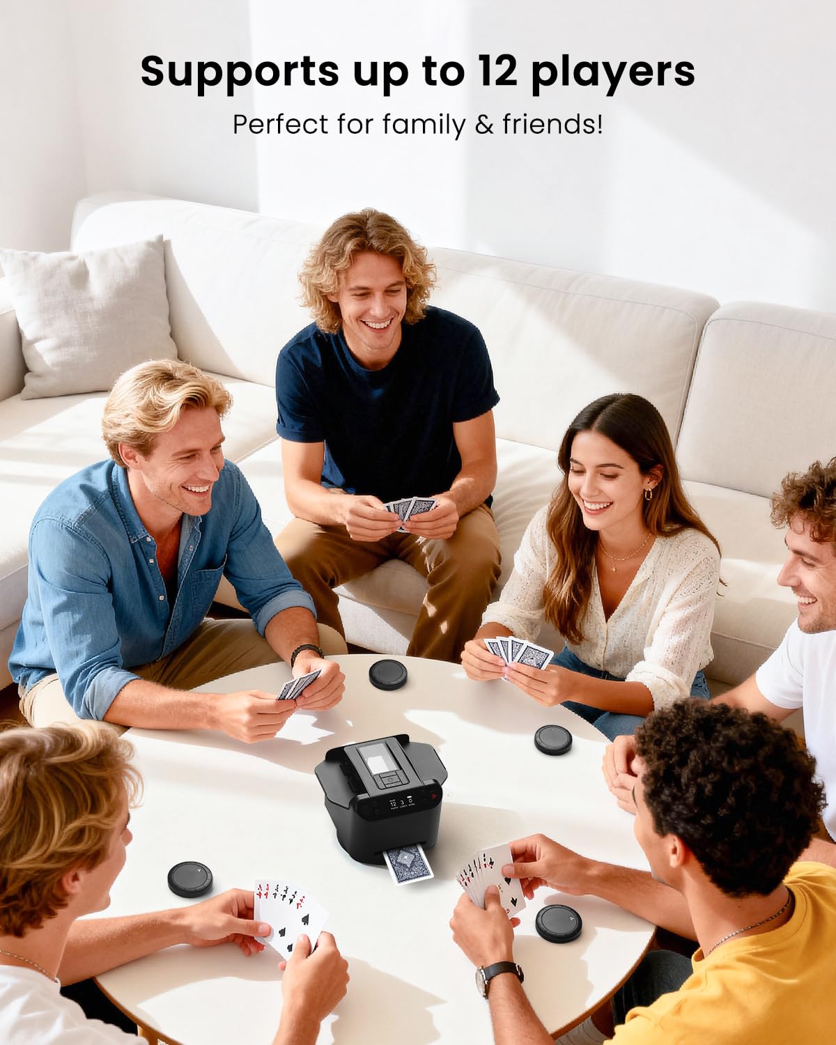 Compact portable design fits in a bag for game nights anywhere.