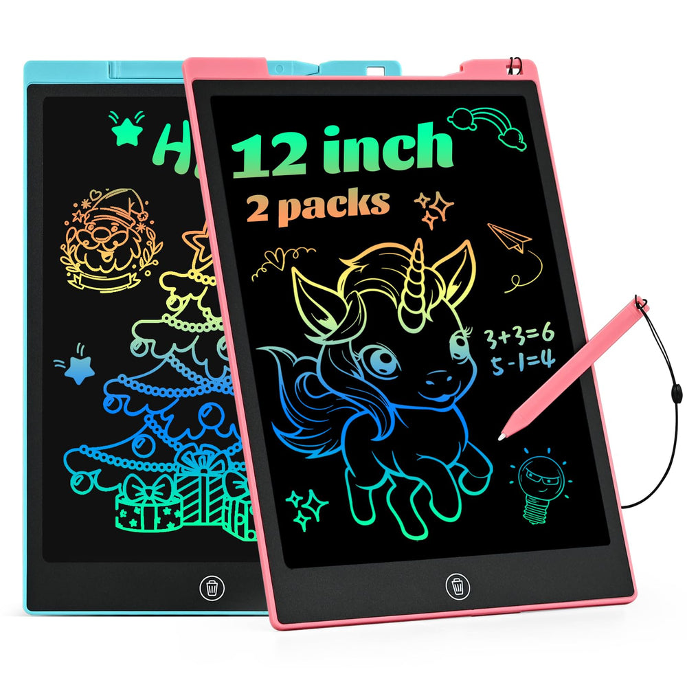 EooCoo 12-inch LCD drawing board front view for kids' doodling on the go.