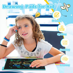 EooCoo LCD writing tablet in action for on-the-go doodling and learning.