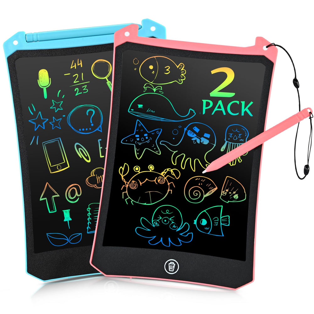 EooCoo 8.5-inch LCD writing tablet in use by a child for travel doodling