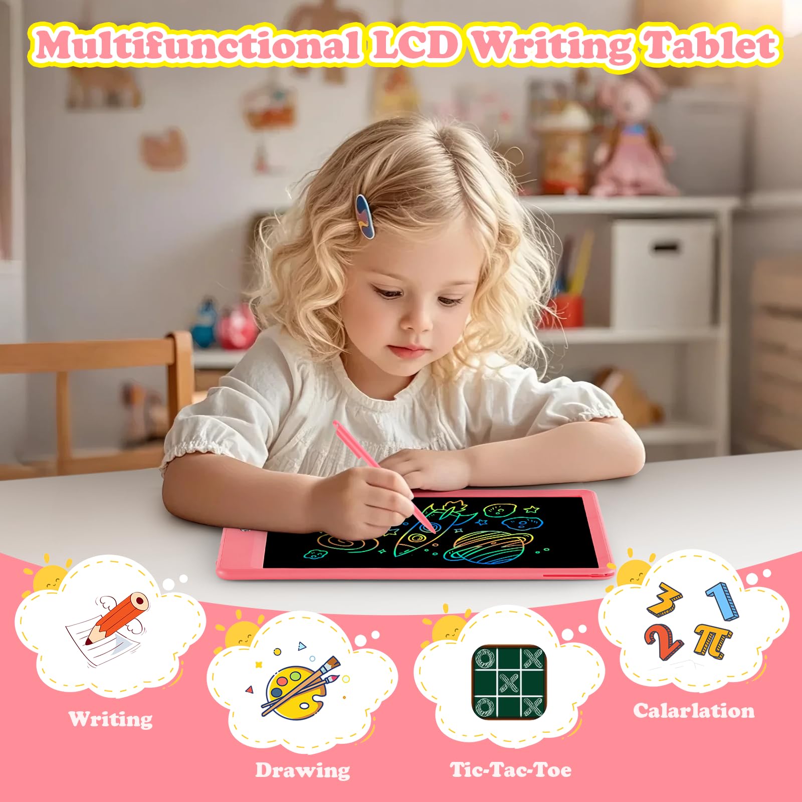 The 10-inch color screen is bright and non-glare for comfortable viewing